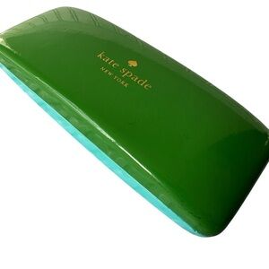 Kate Spade Green and Blue Hard Cover Eyeglass Case